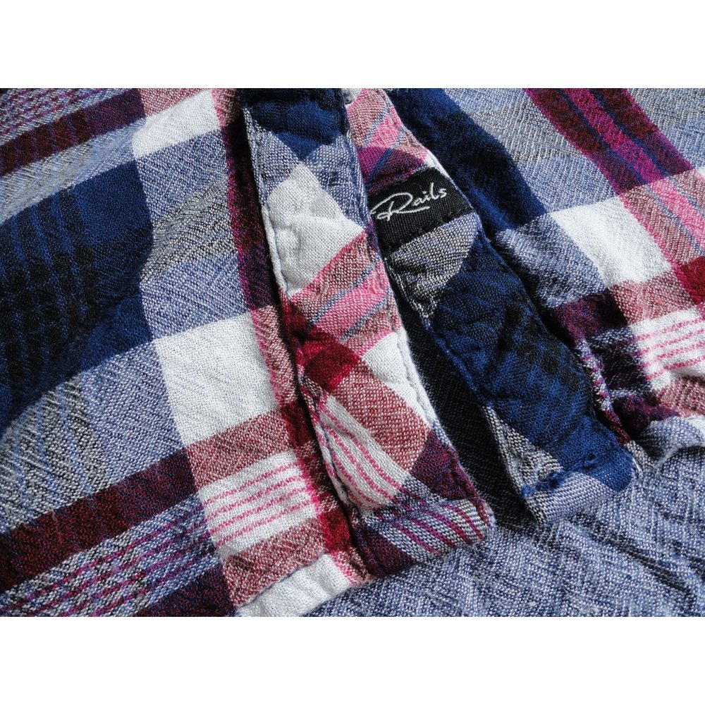 Rails Double Layer Red And Blue Plaid Flannel - S… - image 2